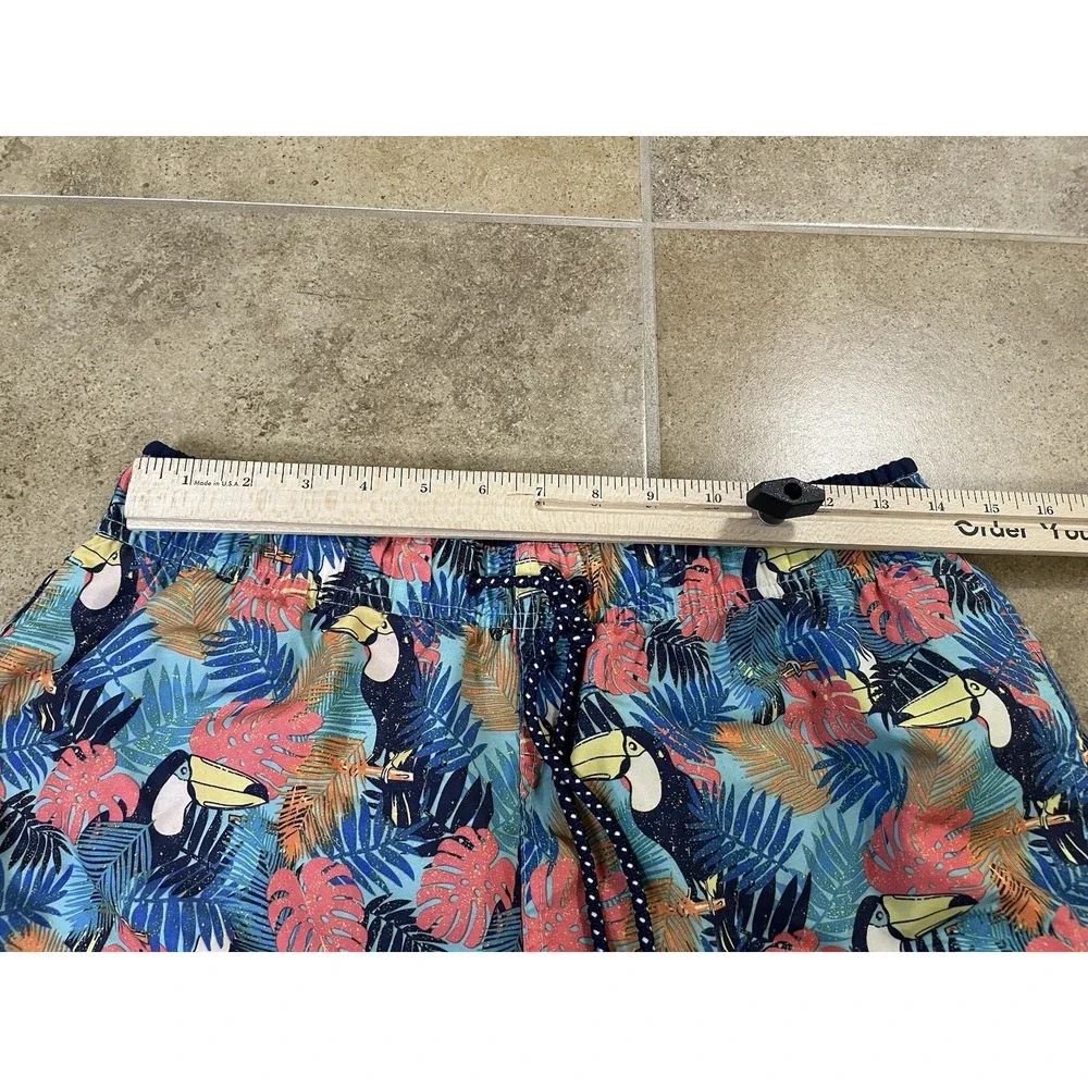 Op Ocean Pacific Mens Sz M Boardshorts Swim Trunks Toucan Shorts Drawstring